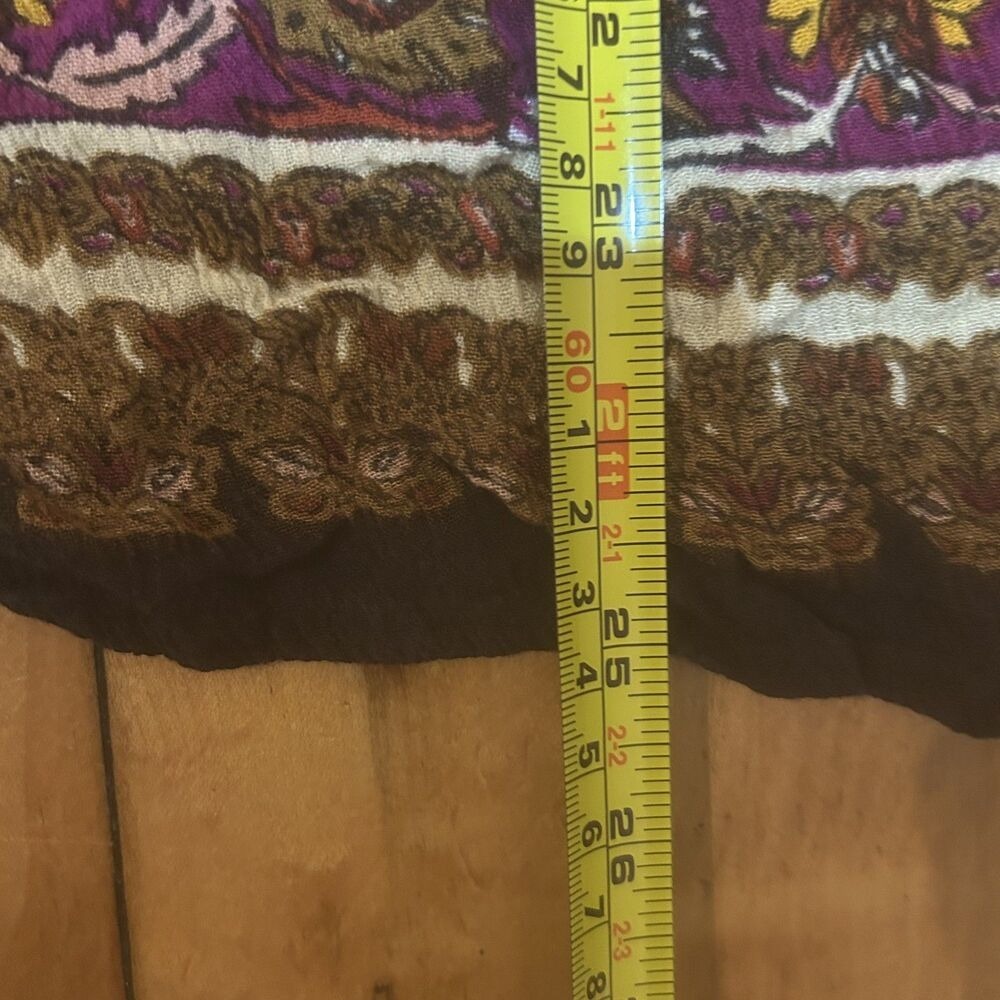 Dressbarn Blouse Womens 1X V Neck Multicolor Beaded Embroidery Boho Hippie *Flaw - Picture 10 of 11